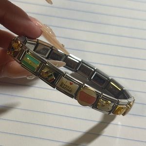 17 charms Italian charm bracelet summer vacation themed